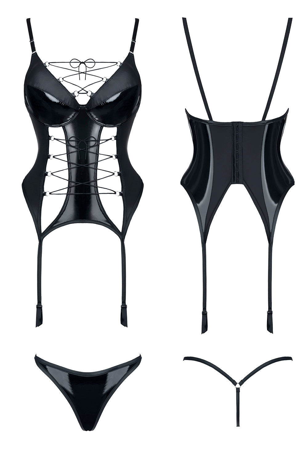 schwarzes Gorset Ruth - XL-5