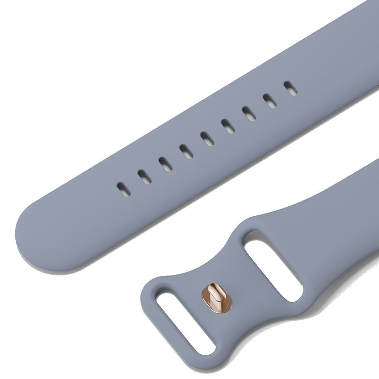 Silicone Sports Band Stardust Grey with Gold Pin - The Noosa - Compatible with Apple Watch Size 38mm to 41mm-1