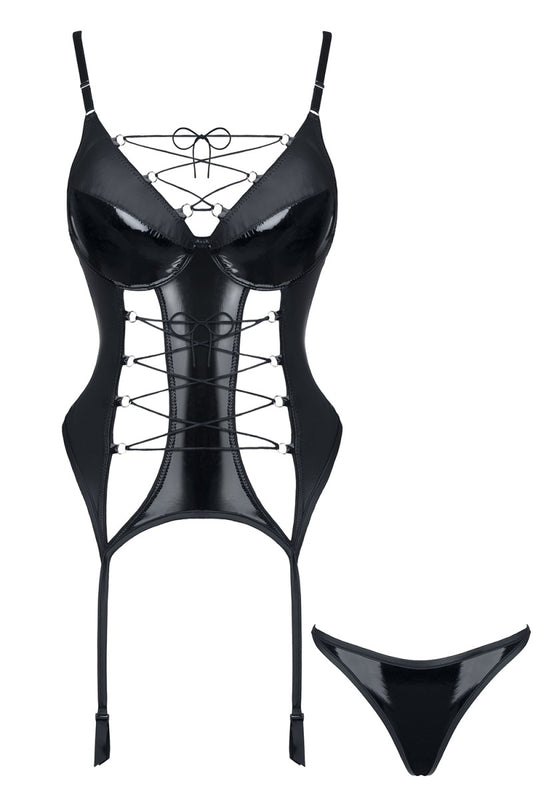 schwarzes Gorset Ruth - XL-0